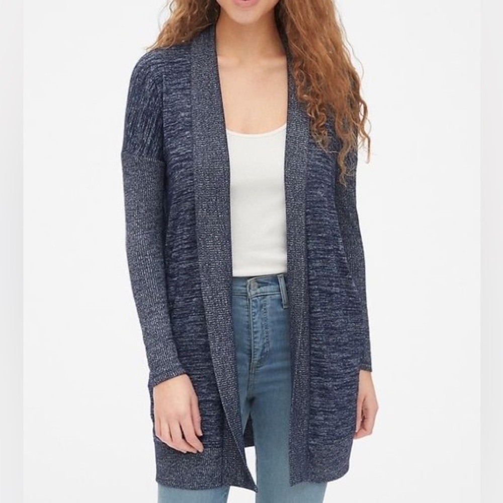 Gap Pocketed Longline Open-Front Duster Cardigan